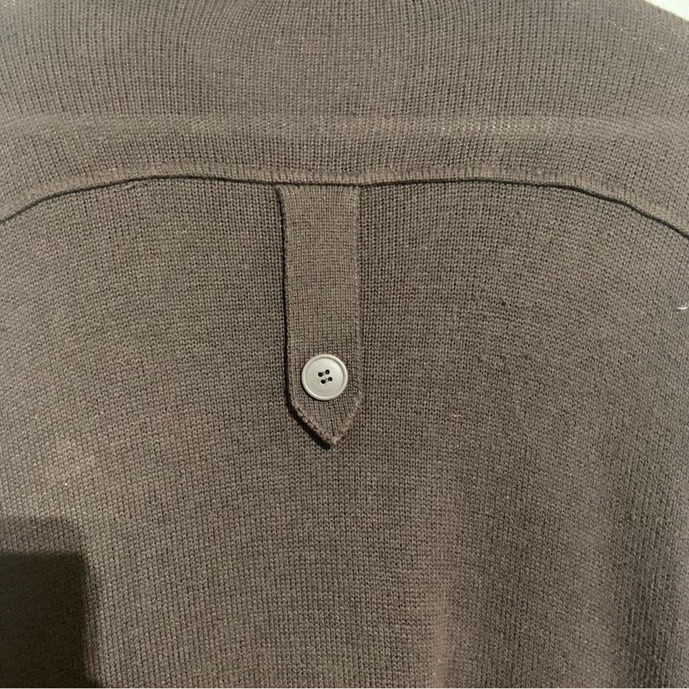 Basic Code Mens Sweater Jacket Brown Full Zper Si… - image 4